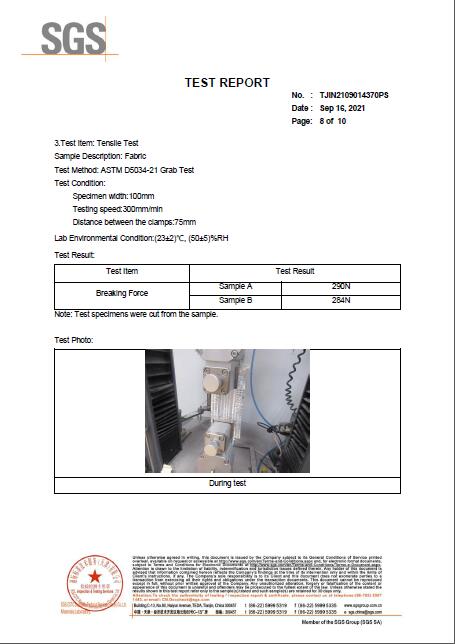 Aluminium shade net SGS test report (8)